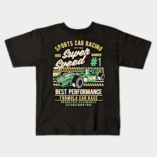 Sports Car Racing, Vintage Retro Classic Kids T-Shirt